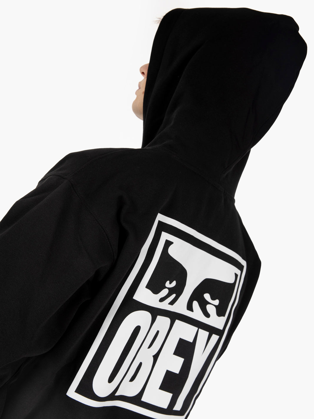 Eyes Icon Hood Fleece black