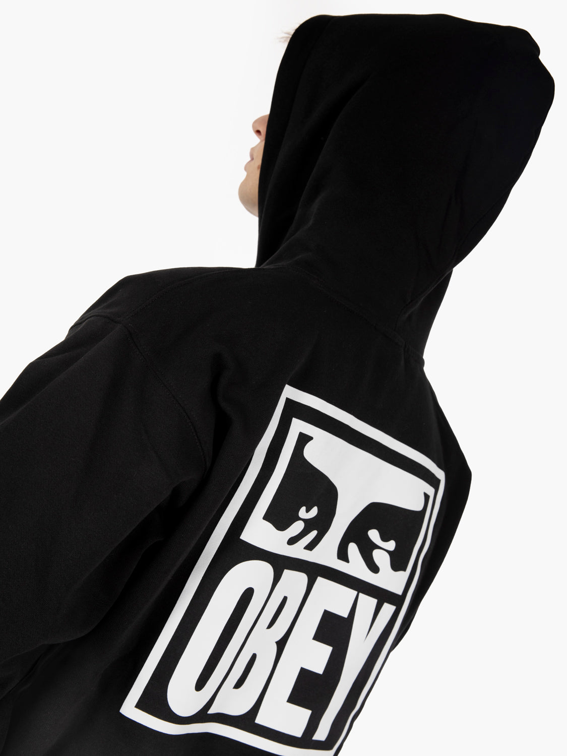 Eyes Icon Hood Fleece black