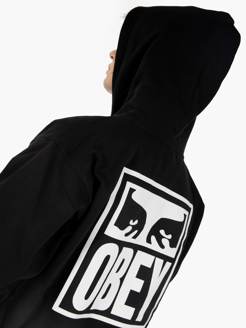 Eyes Icon Hood Fleece black