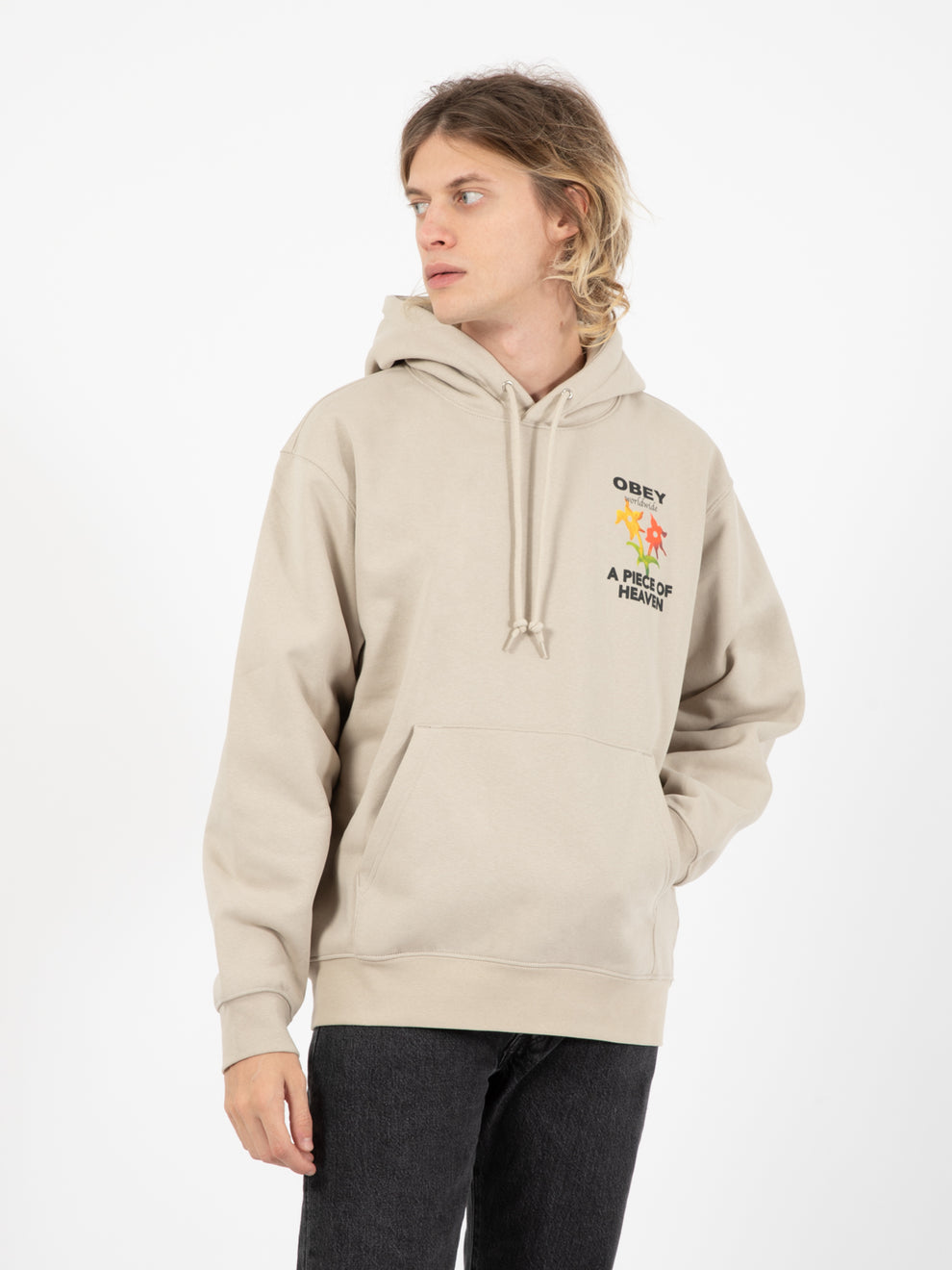 A Piece OF Heaver premium hooded fleece silver gray sweatshirt