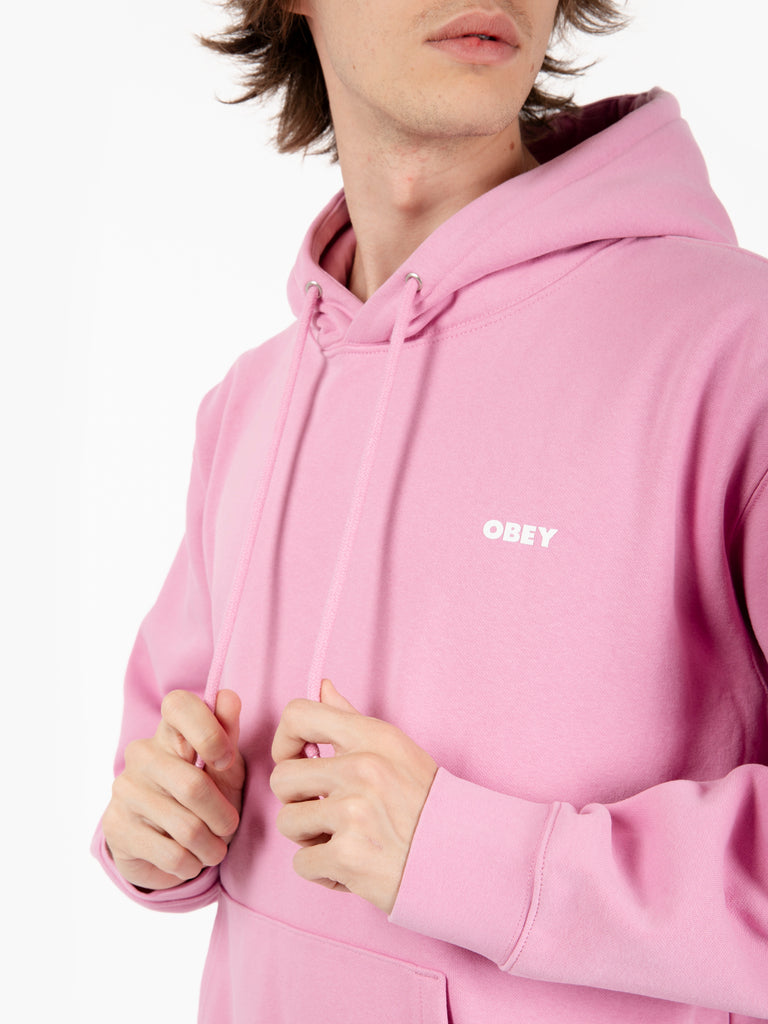 OBEY - Felpa Bold hood fleece moonlite mauve