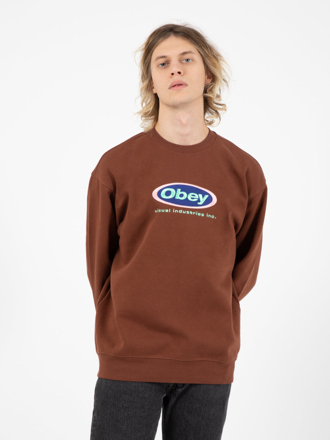 Crew Box fit premium sepia sweatshirt