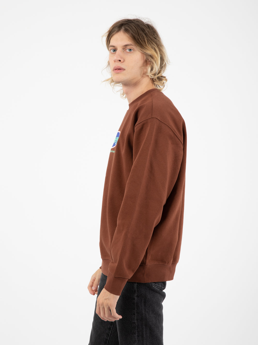 Crew Box fit premium sepia sweatshirt