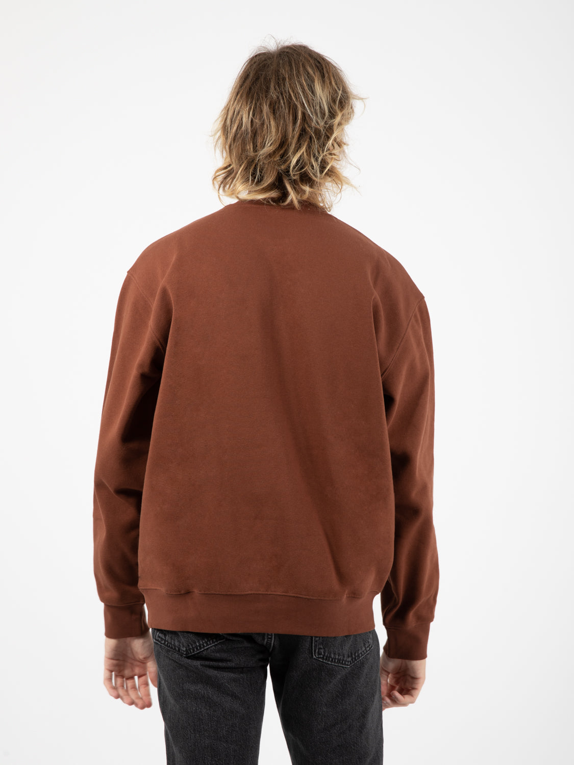 Crew Box fit premium sepia sweatshirt