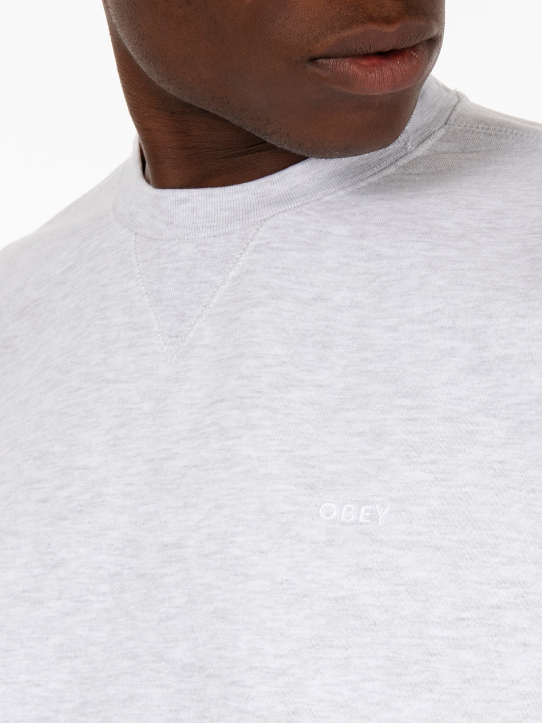 Felpa estabilished works bold crew ash grey