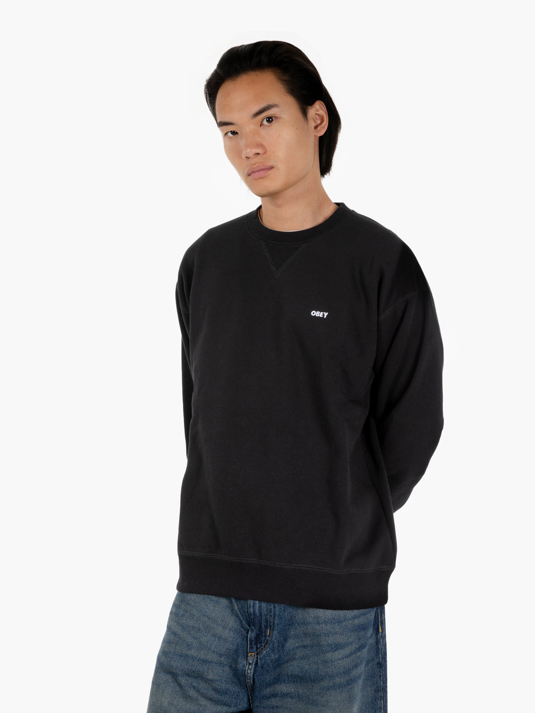 Felpa estabilished works bold crew black