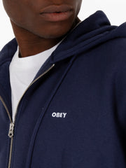 OBEY - Felpa estabilished works bold zip academy