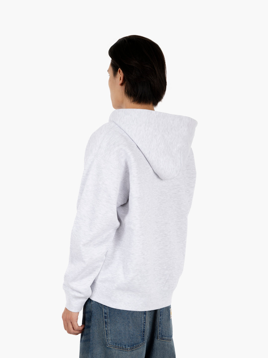 Felpa estabilished works bold zip ash grey