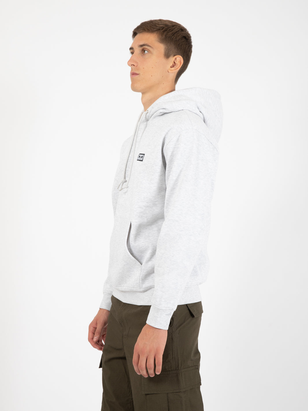 Felpa Estabilished works eyes hood fleece ash grey