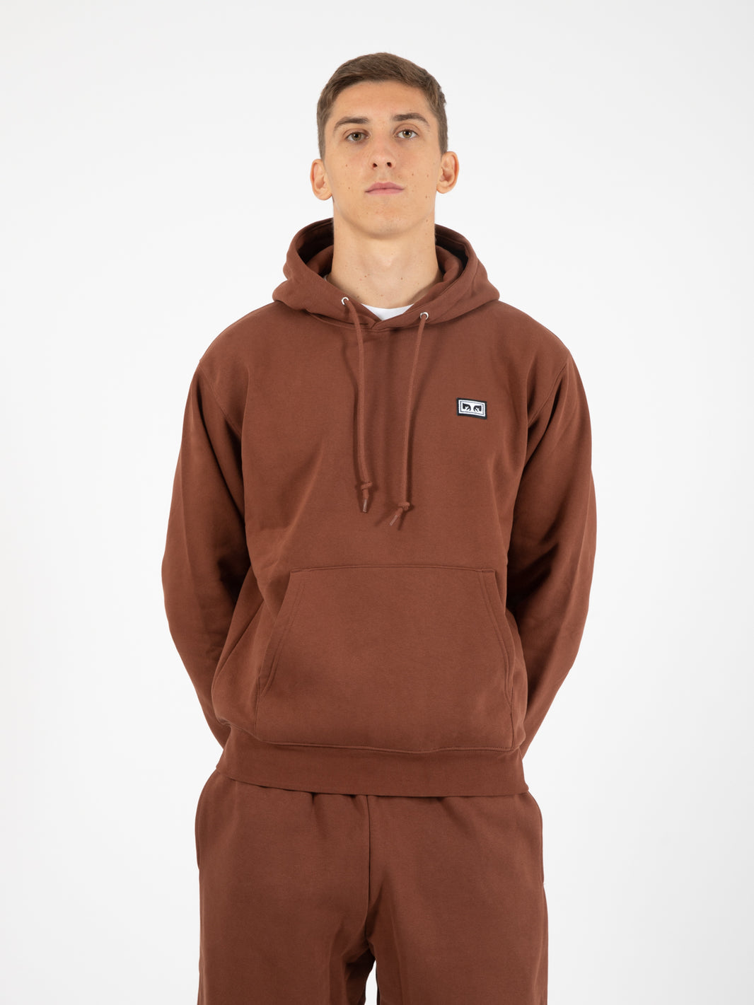 Felpa Estabilished works eyes hood fleece sepia