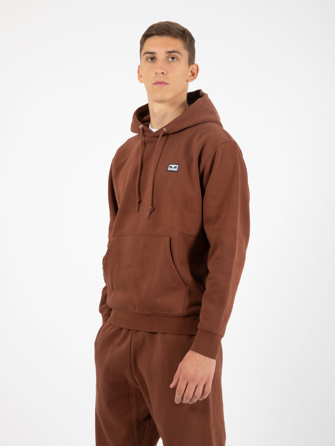Felpa Estabilished works eyes hood fleece sepia