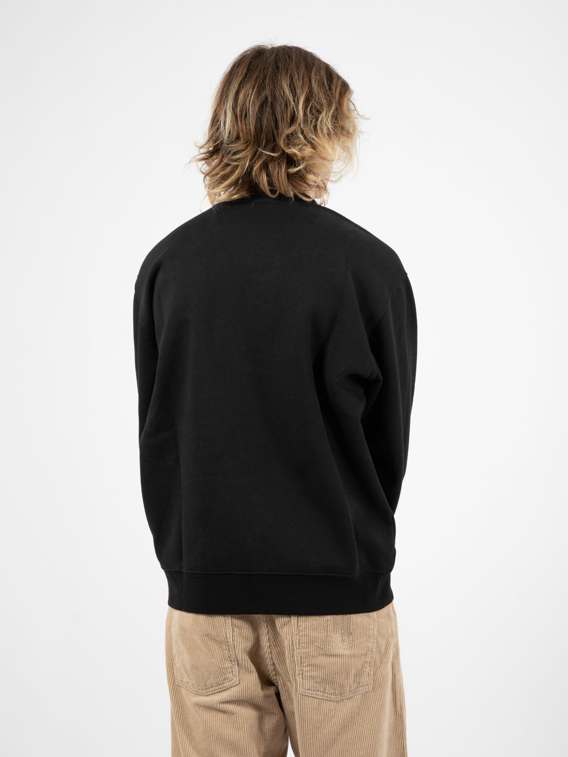 Established works bold crew fleece black sweatshirt