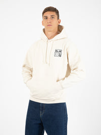 Eyes Icon hood fleece unbleached sweatshirt