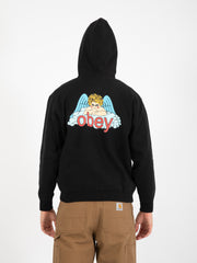 OBEY - Felpa Heaven Angel Premium zip hooded fleece black