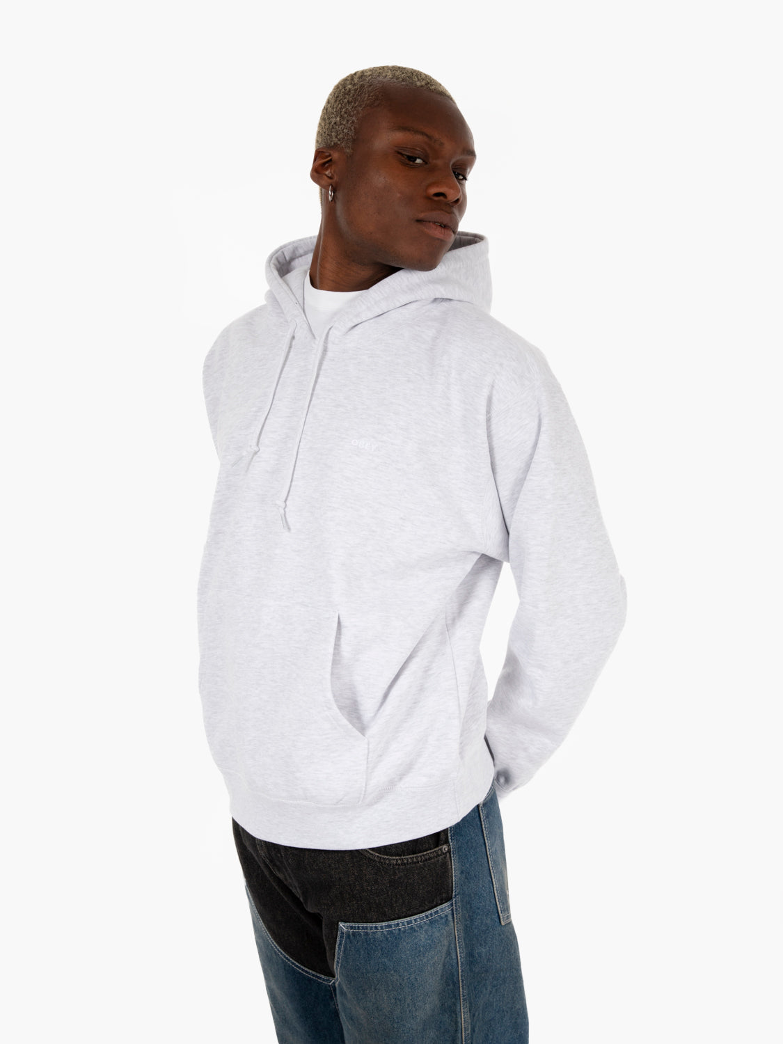 OBEY - Felpa hoodie Established Works Bold ash grey | STIMM