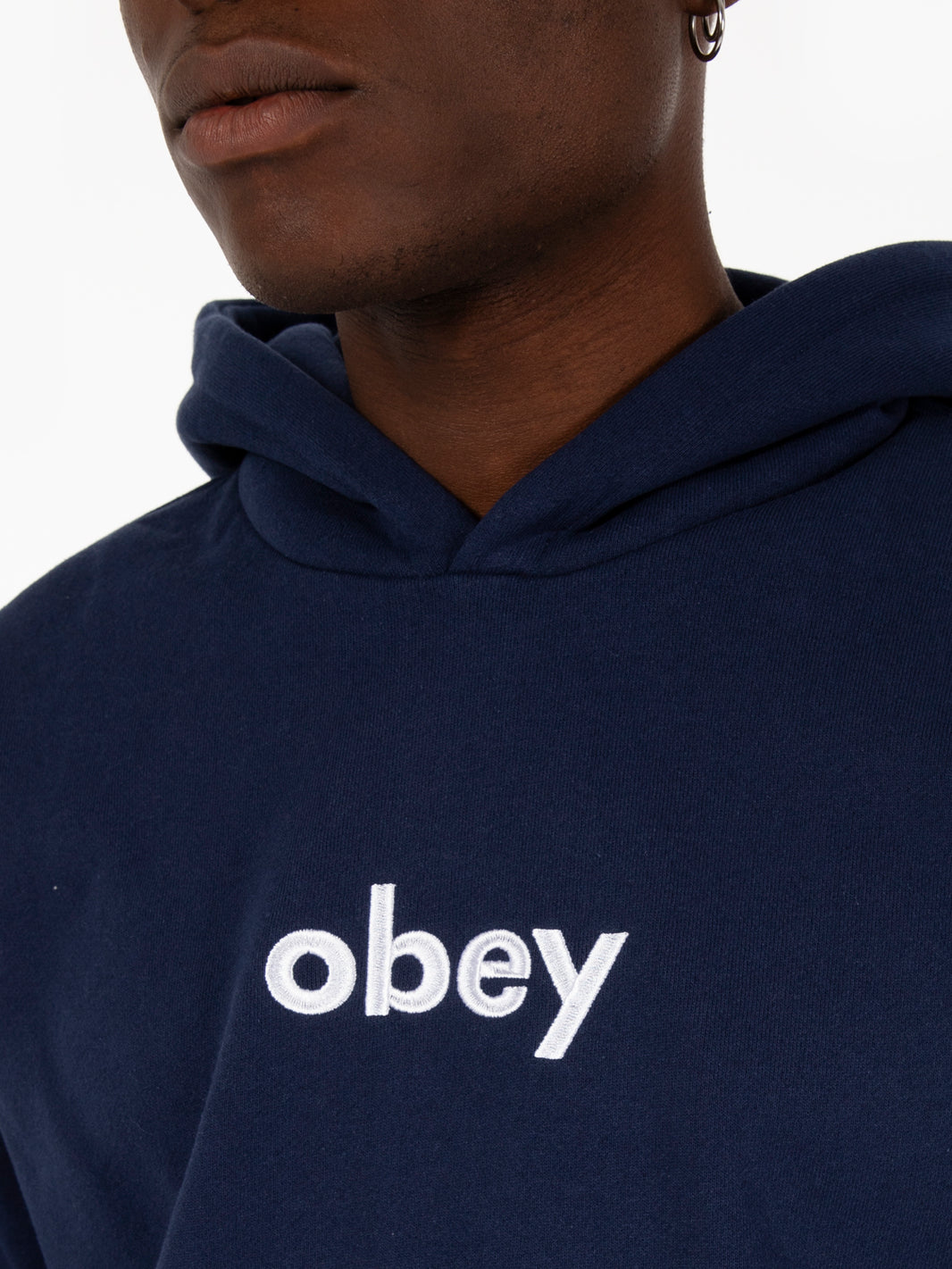 Extra heavy academy navy lowercase hoodie sweatshirt