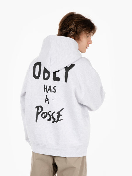 Felpa hoodie Posse Extra heavy ash grey