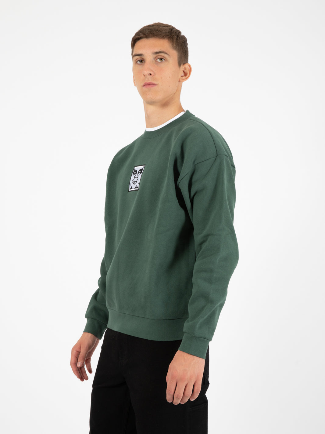 Icon Extra Heavy Crew II fleece dark cedar sweatshirt