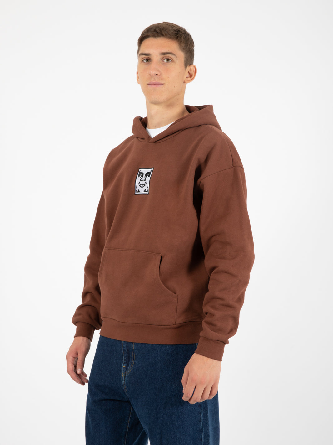 Felpa Icon Extra Heavy Hood Sepia