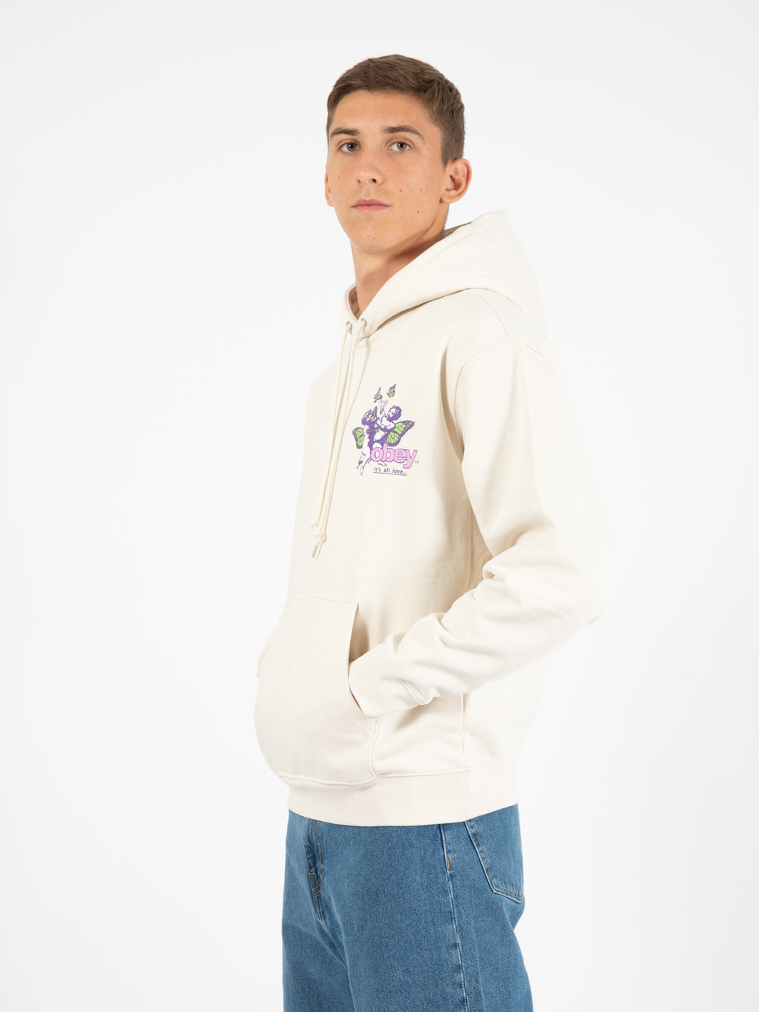 Felpa Its All Love Premium hooded fleece unbleached
