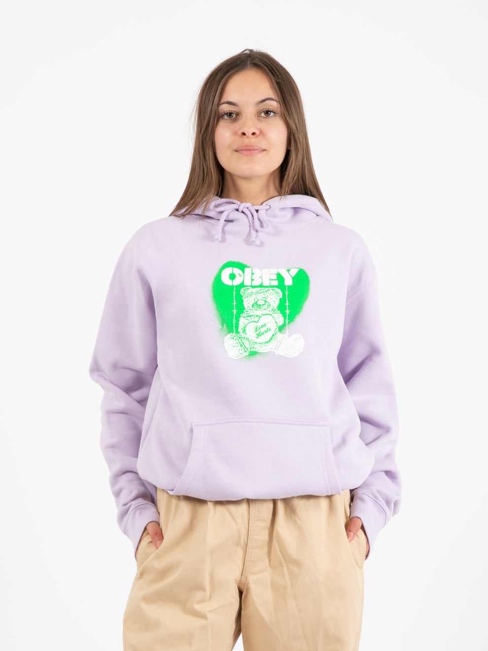 Felpa Love Hurts 2 basic hooded fleece Lavender