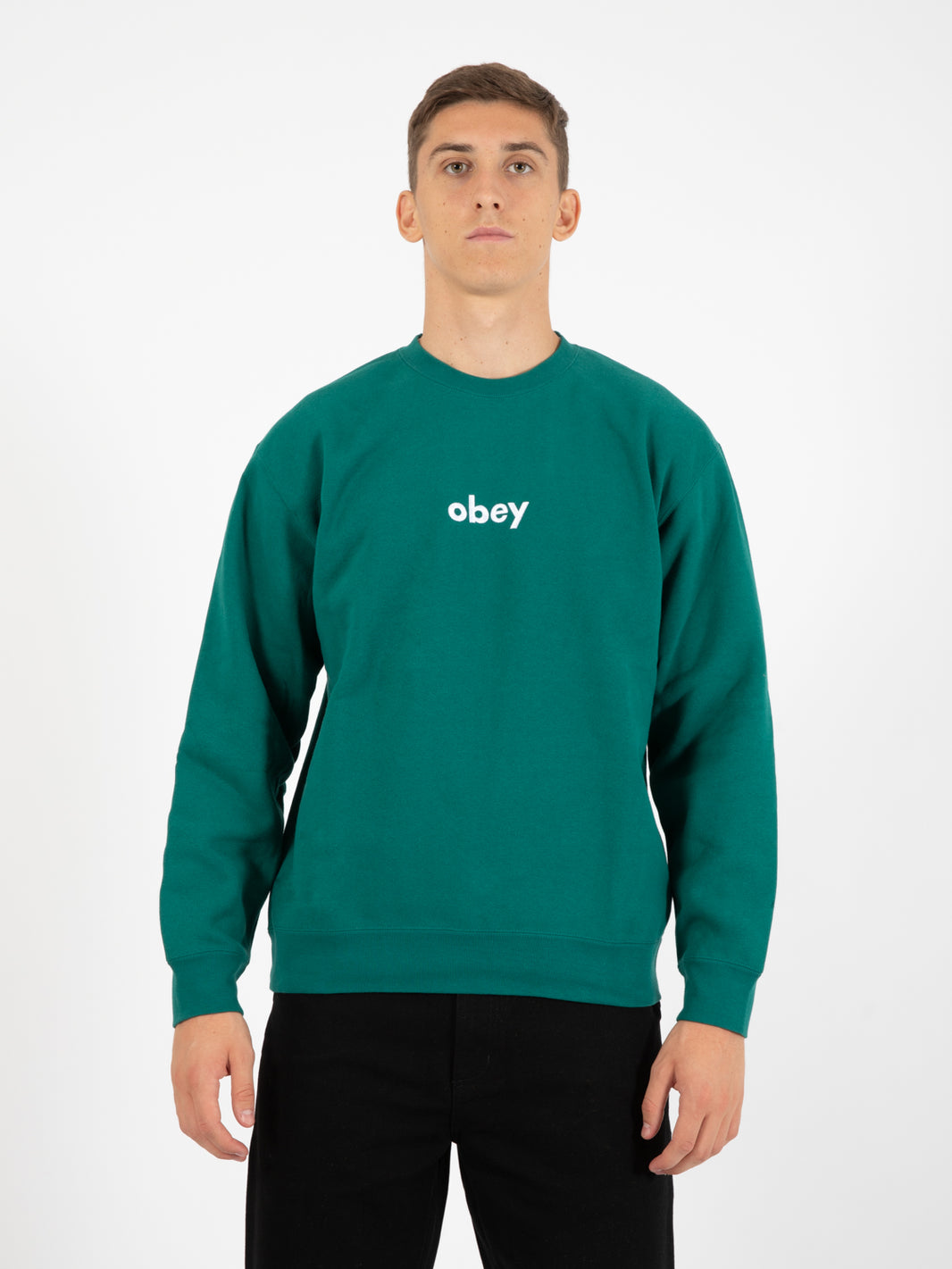 Lowercase crew adventure green sweatshirt