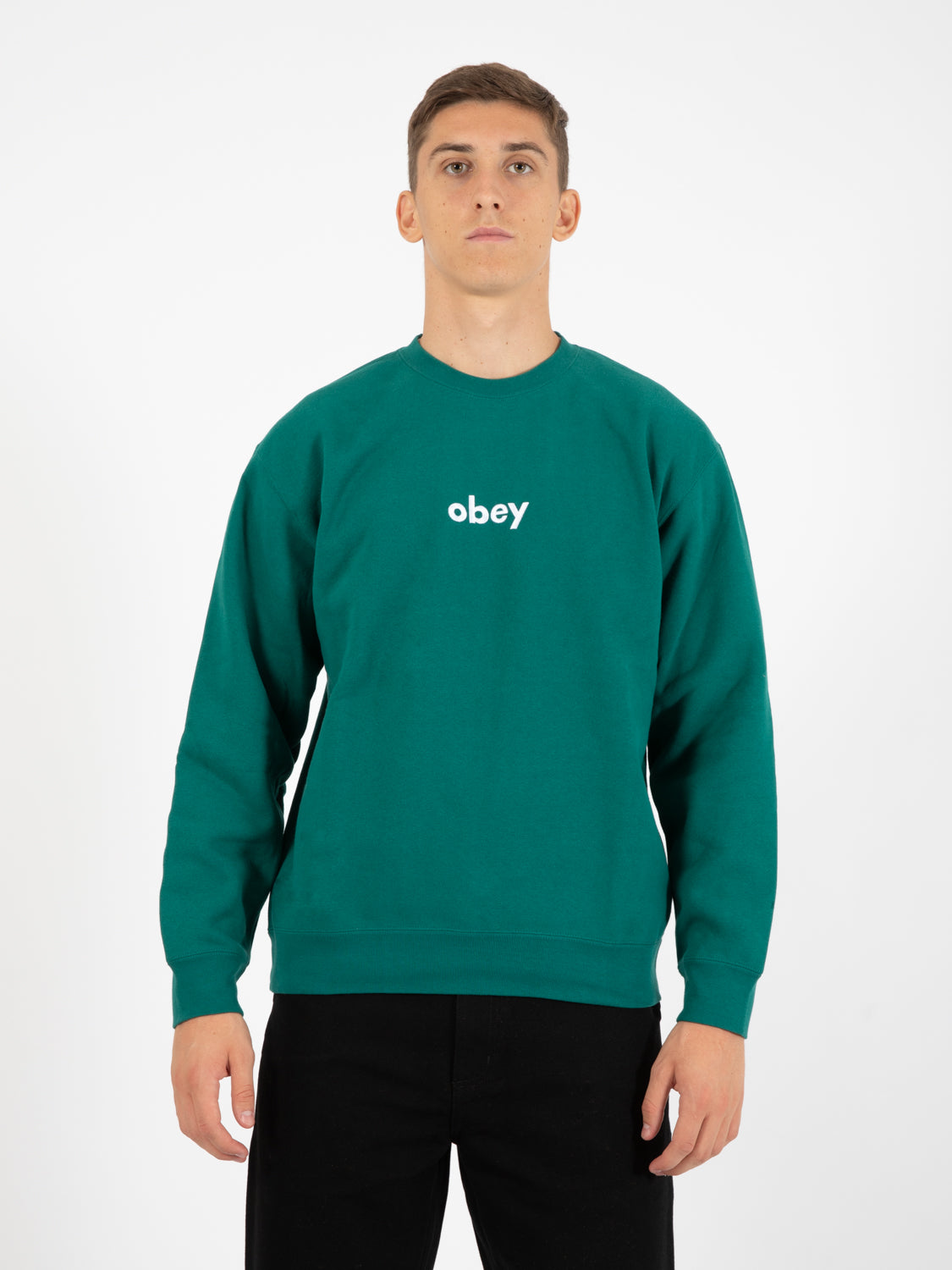 Lowercase crew adventure green sweatshirt