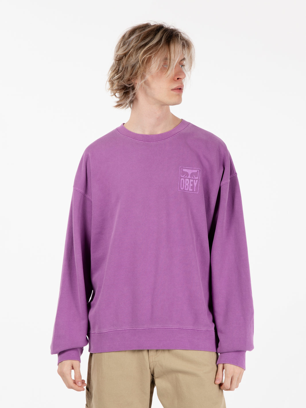 Pigment eyes icon extra heavy dewberry sweatshirt