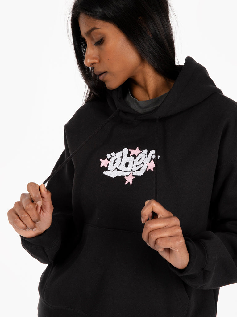 OBEY - Felpa Stars Hood digital black