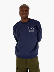 OBEY - Felpa Studios academy navy