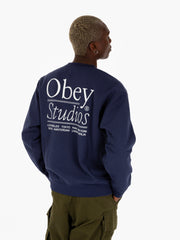 OBEY - Felpa Studios academy navy