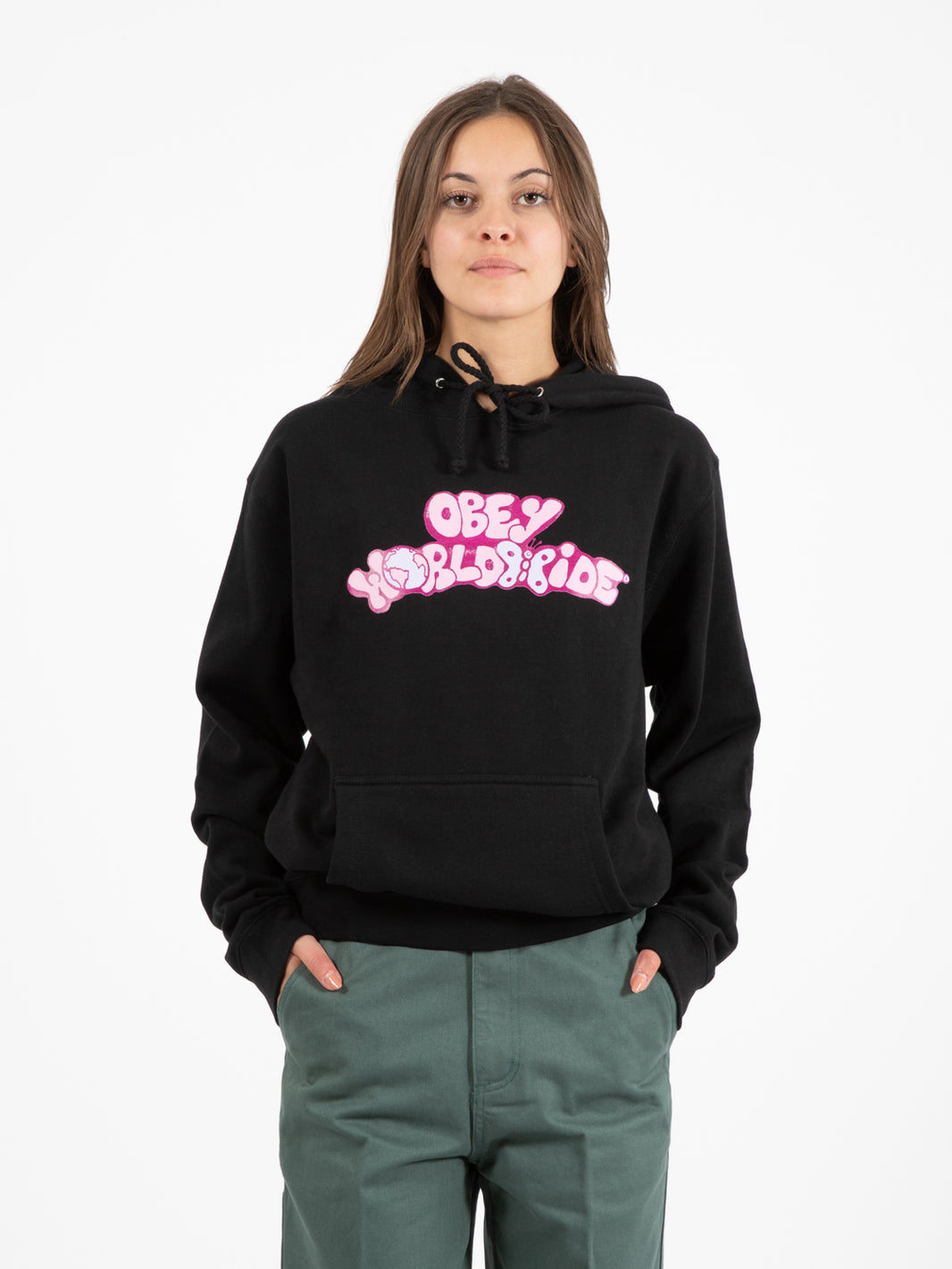 Felpa Worldwide Butterfly 2 basic hooded fleece black