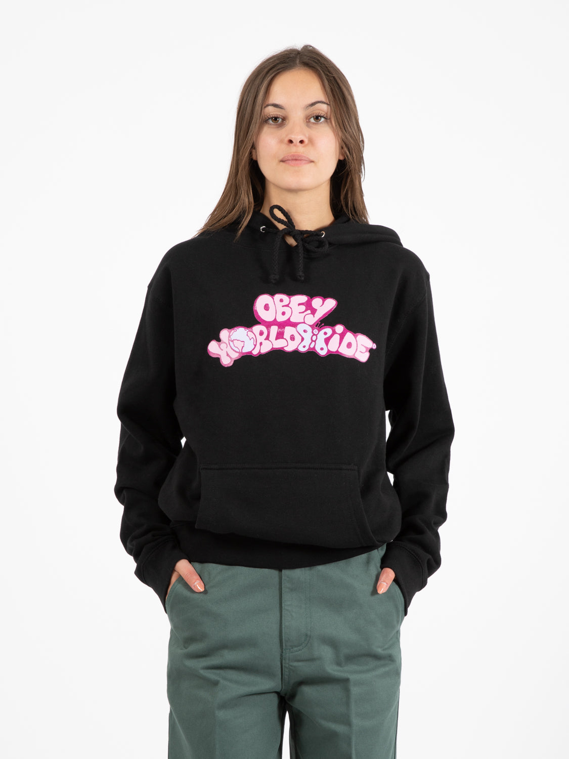 Felpa Worldwide Butterfly 2 basic hooded fleece black