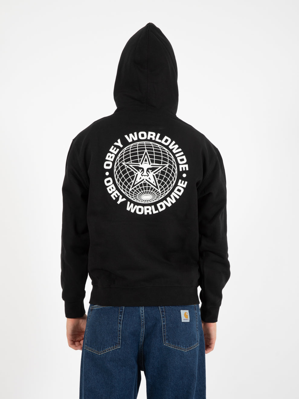 Felpa Worldwide Globe premium hooded black