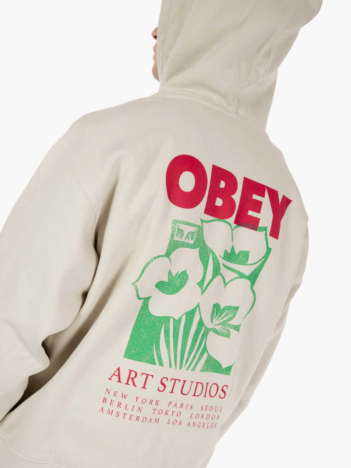 Hoody Art Studio Flowers Fleece moonstruck