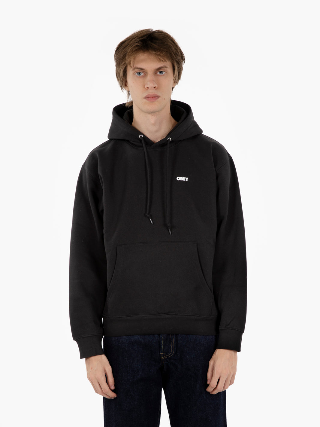 Hoody quarter icon fleece black