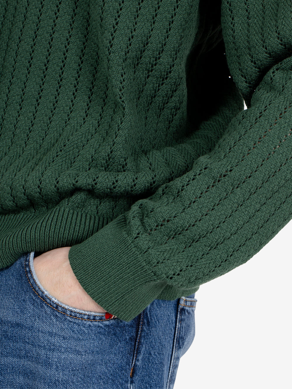 Jasper polo sweater pine needle multi