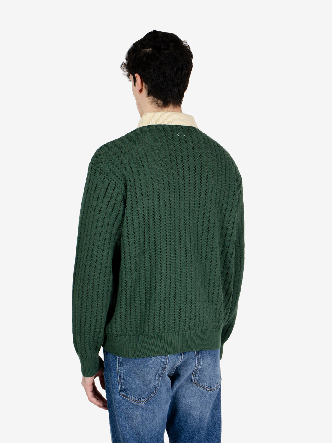 Jasper polo sweater pine needle multi
