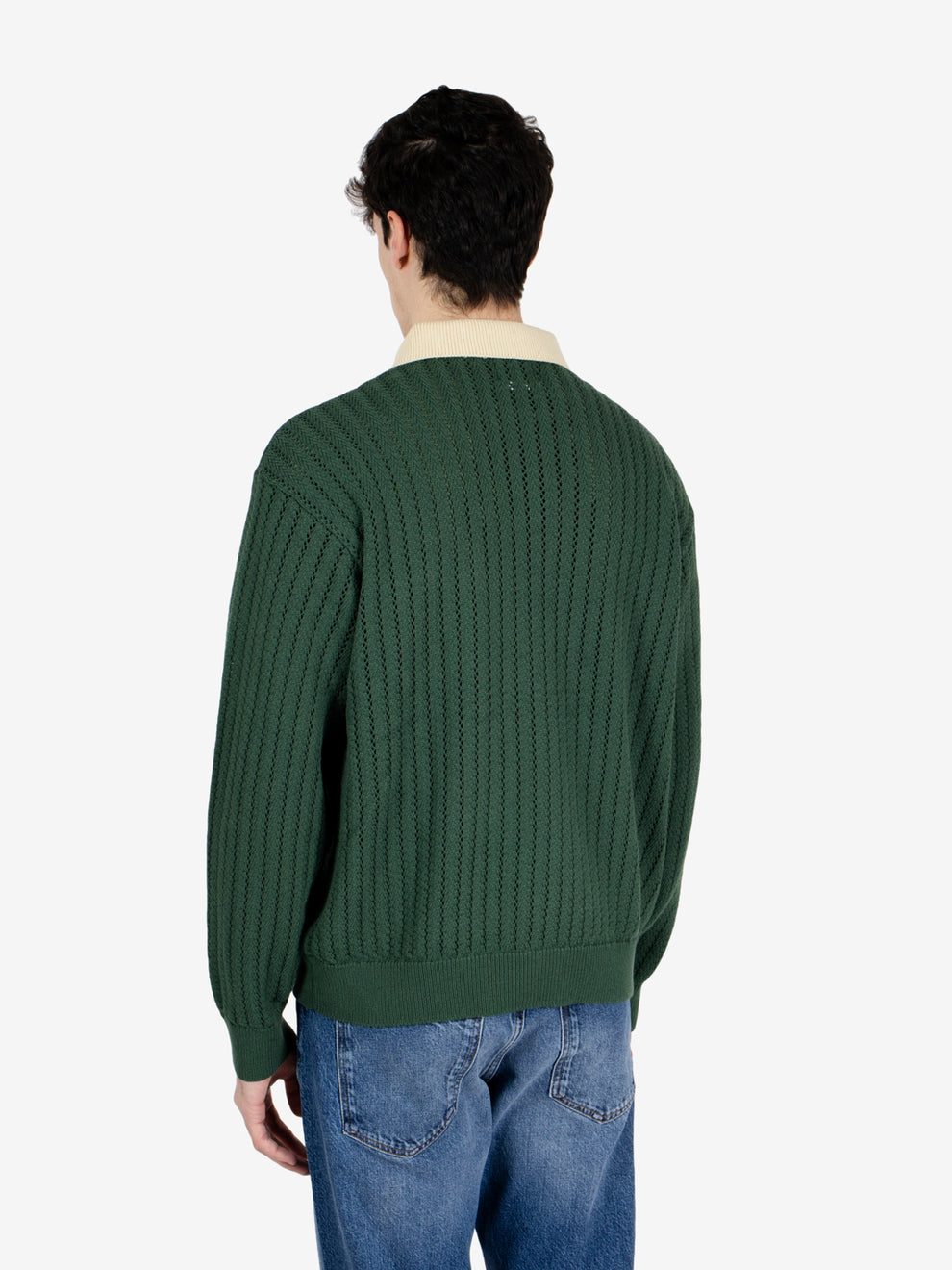 Jasper polo sweater pine needle multi