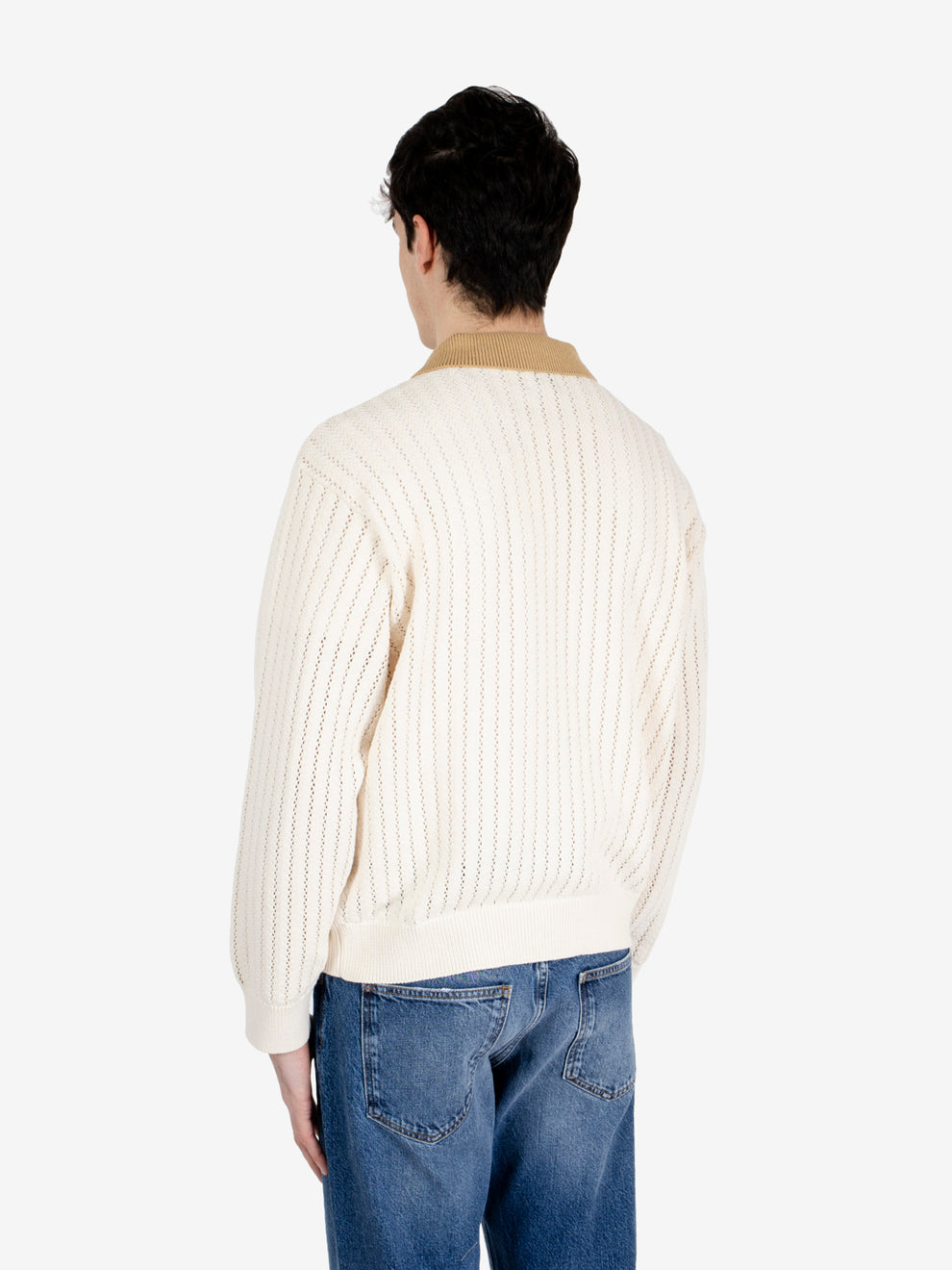 Jasper polo sweater unbleached multi