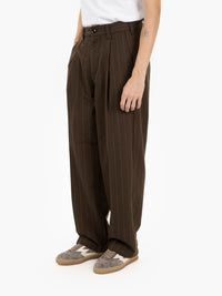 Leisure Dean Stripe Pleated pant wren
