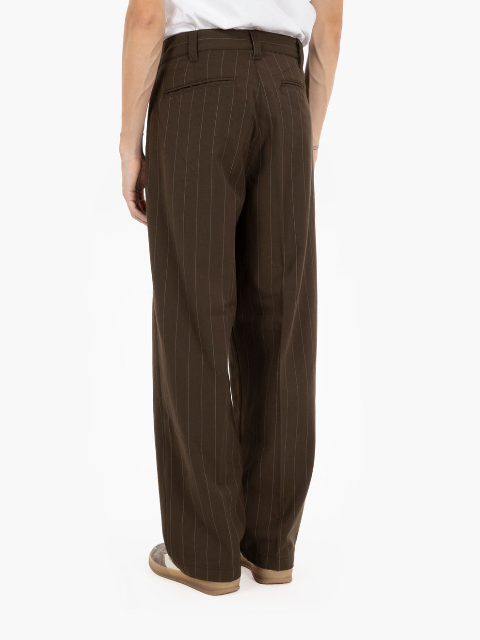 Leisure Dean Stripe Pleated pant wren