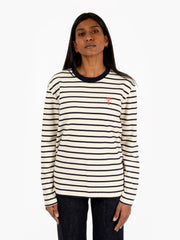 OBEY - Maglia Ramona stripe white asparagus