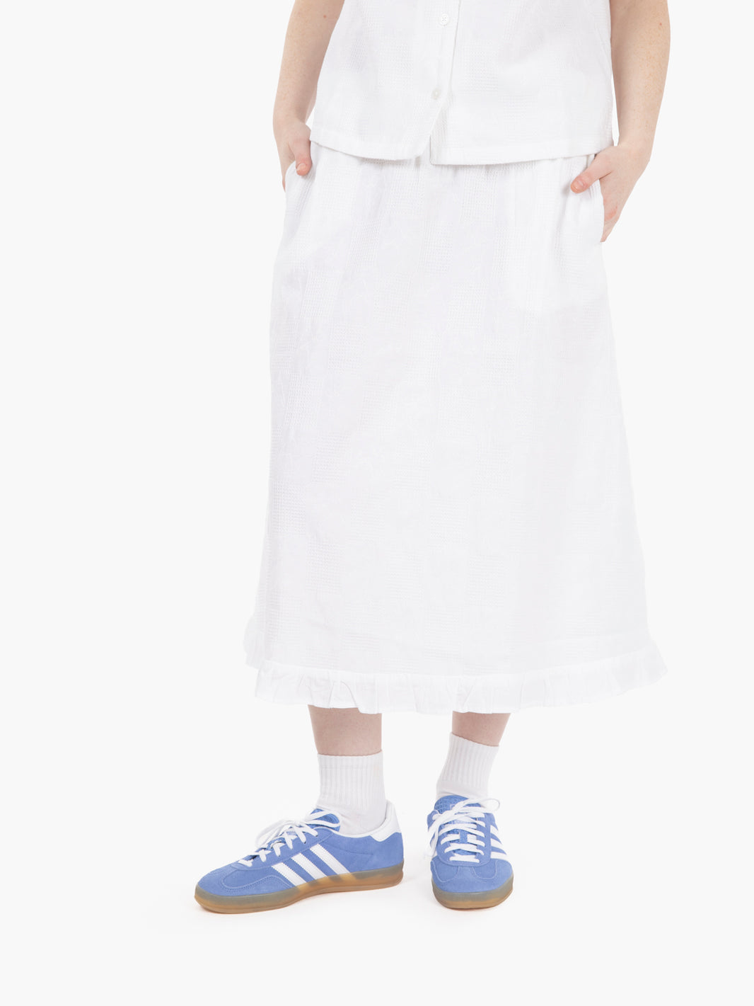 Manor jacquard skirt white