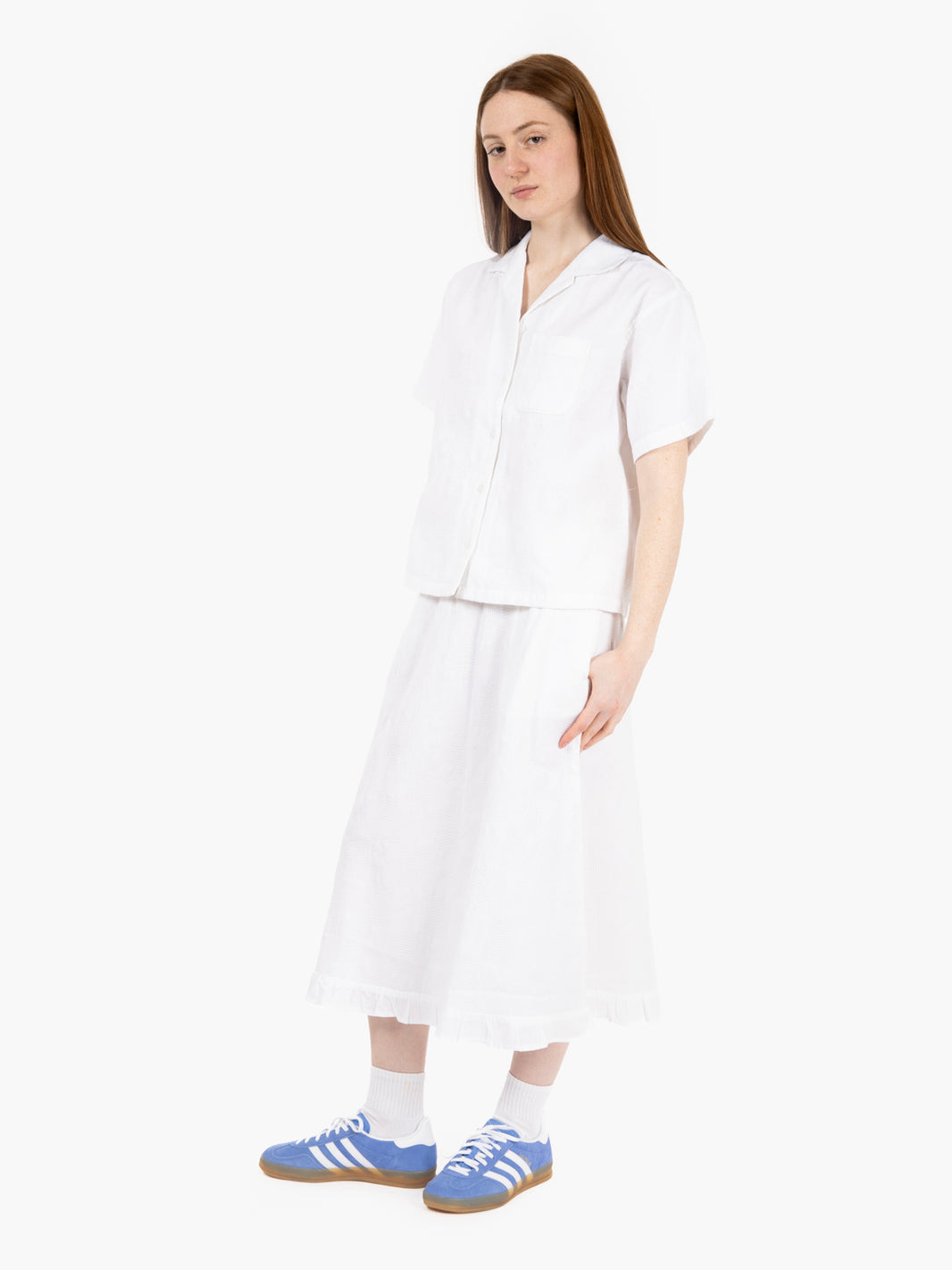 Manor jacquard woven white