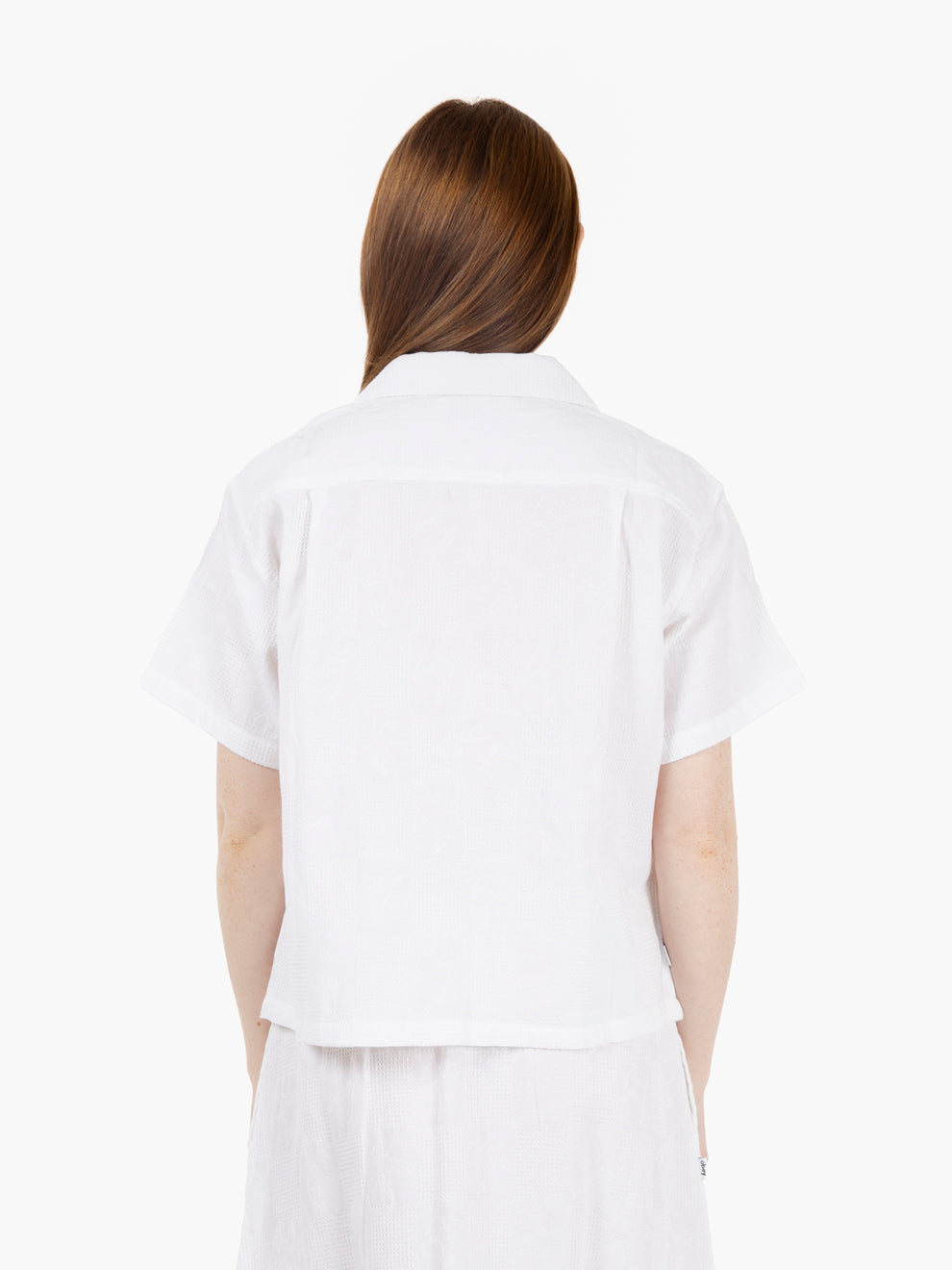 Manor jacquard woven white