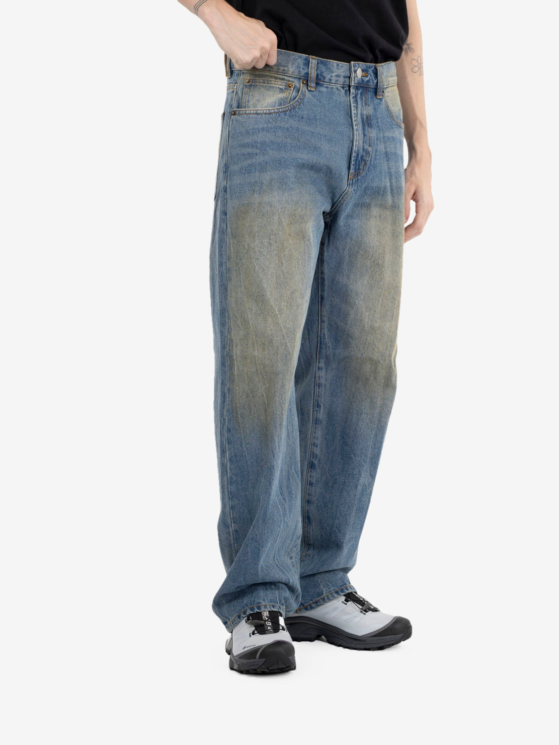 Nelson straight leg denim Garage wash indigo