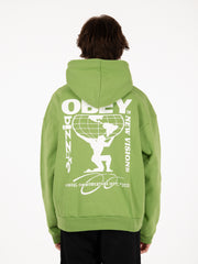 OBEY - New Visions Extra Heavy Hood Fleece Green