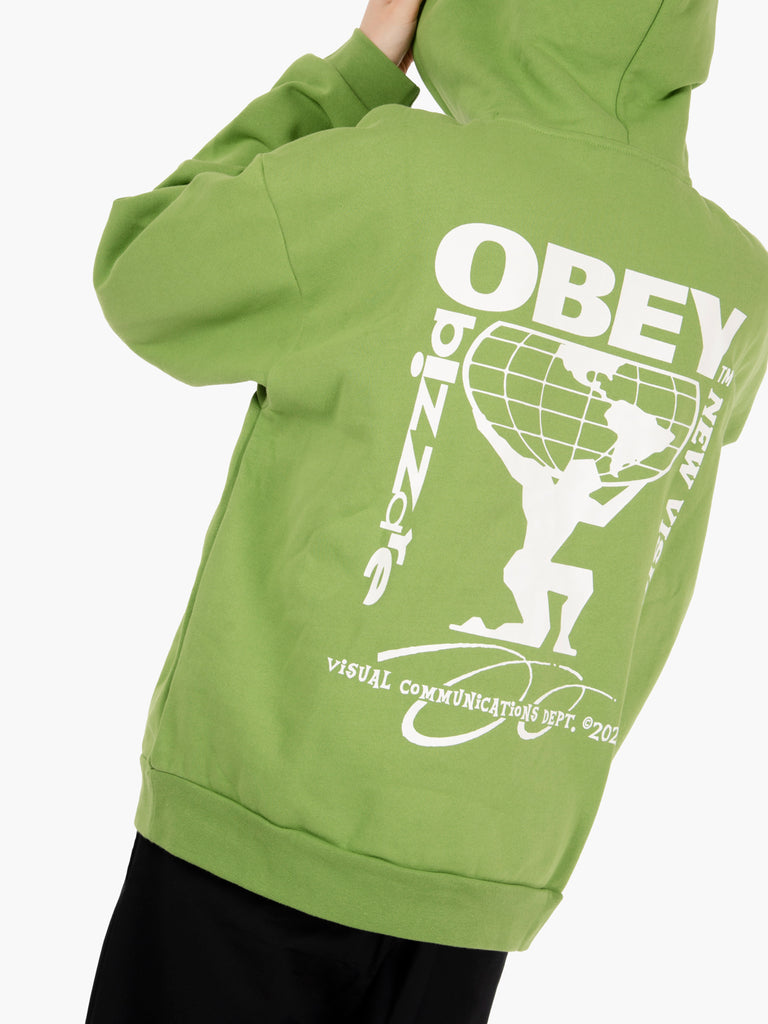 OBEY - New Visions Extra Heavy Hood Fleece Green