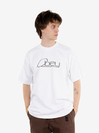 Obey Chrome tee white